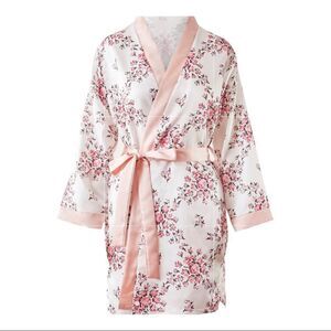 Morgan Lane Allie Robe • White/Floral • L/XL • NWT